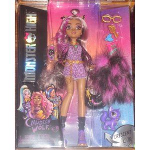 2022 Monster High Clawdeen Wolf G3 Reboot Doll w pet Crescent New Fast Ship!